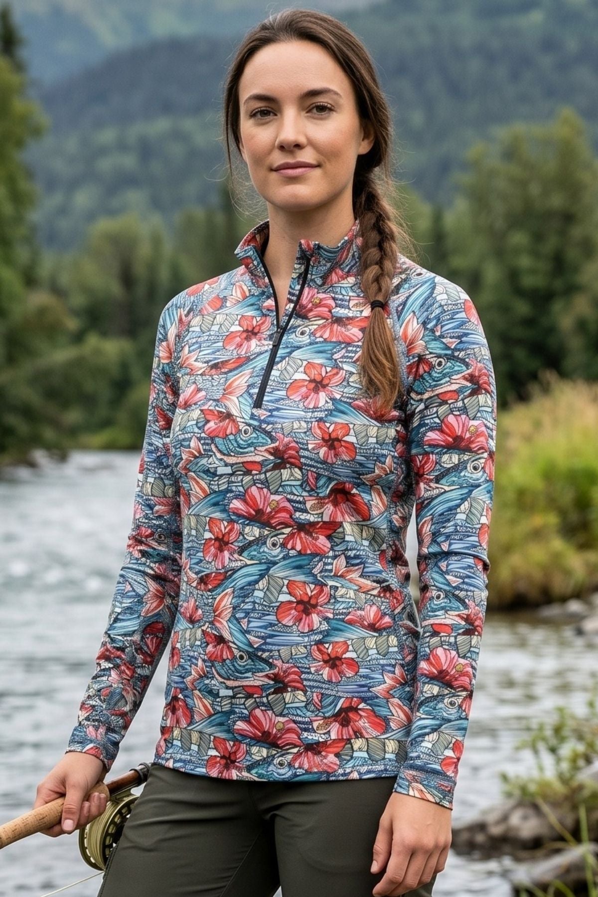 Beauty and the Bonefish 1/4 Zip Sunshirt Beauty and the Bonefish 1/4 Zip Sunshirt