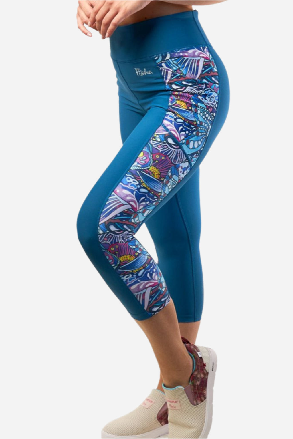 Enchanted Grayling Pocket Capri Leggings - FisheWear
