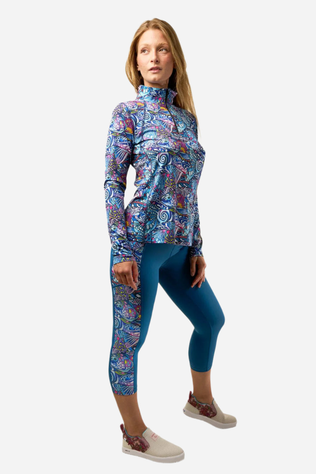 Enchanted Grayling Pocket Capri Leggings - FisheWear