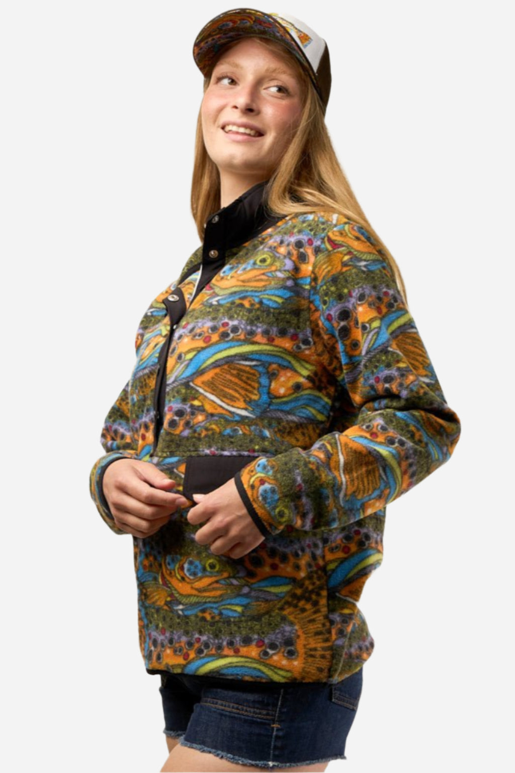 Unbound Brown Riffle Snap Fleece - FisheWear