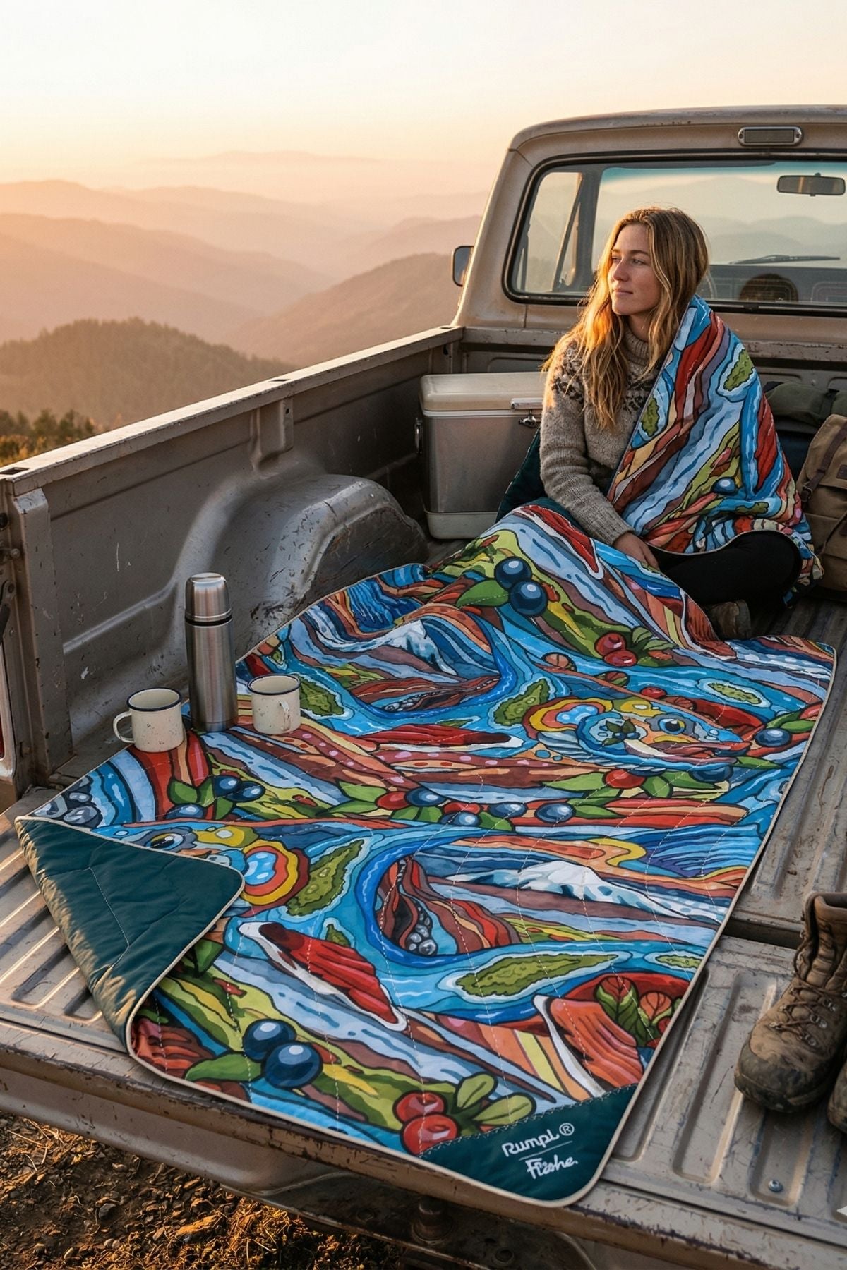 Charvana Fishe x Rumpl Puffy Blanket – Limited Edition Outdoor Blanket