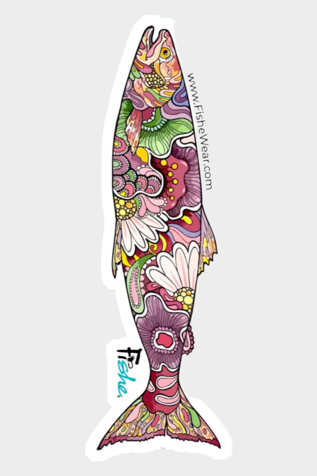 REDtro Salmon Sticker - FisheWear