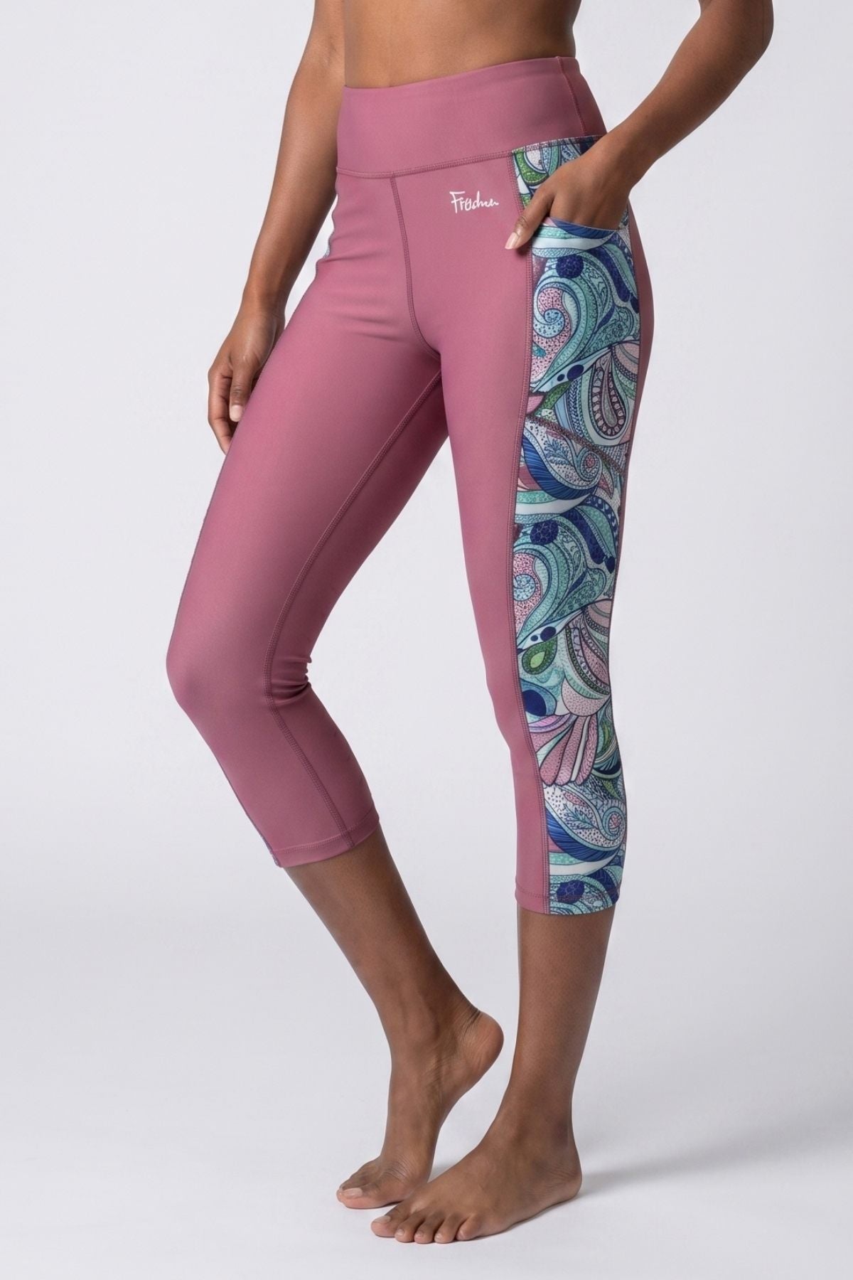 Radiant Redfish Pocket Capri Leggings
