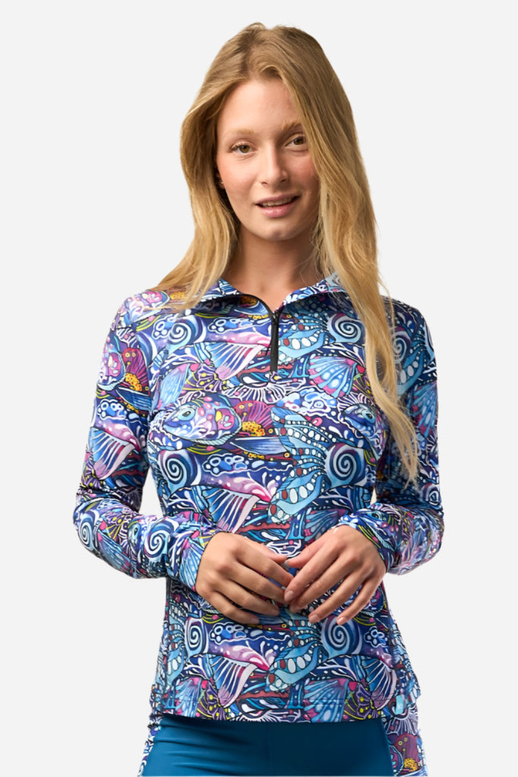 Enchanted Grayling 1/4 Zip Sunshirt - FisheWear