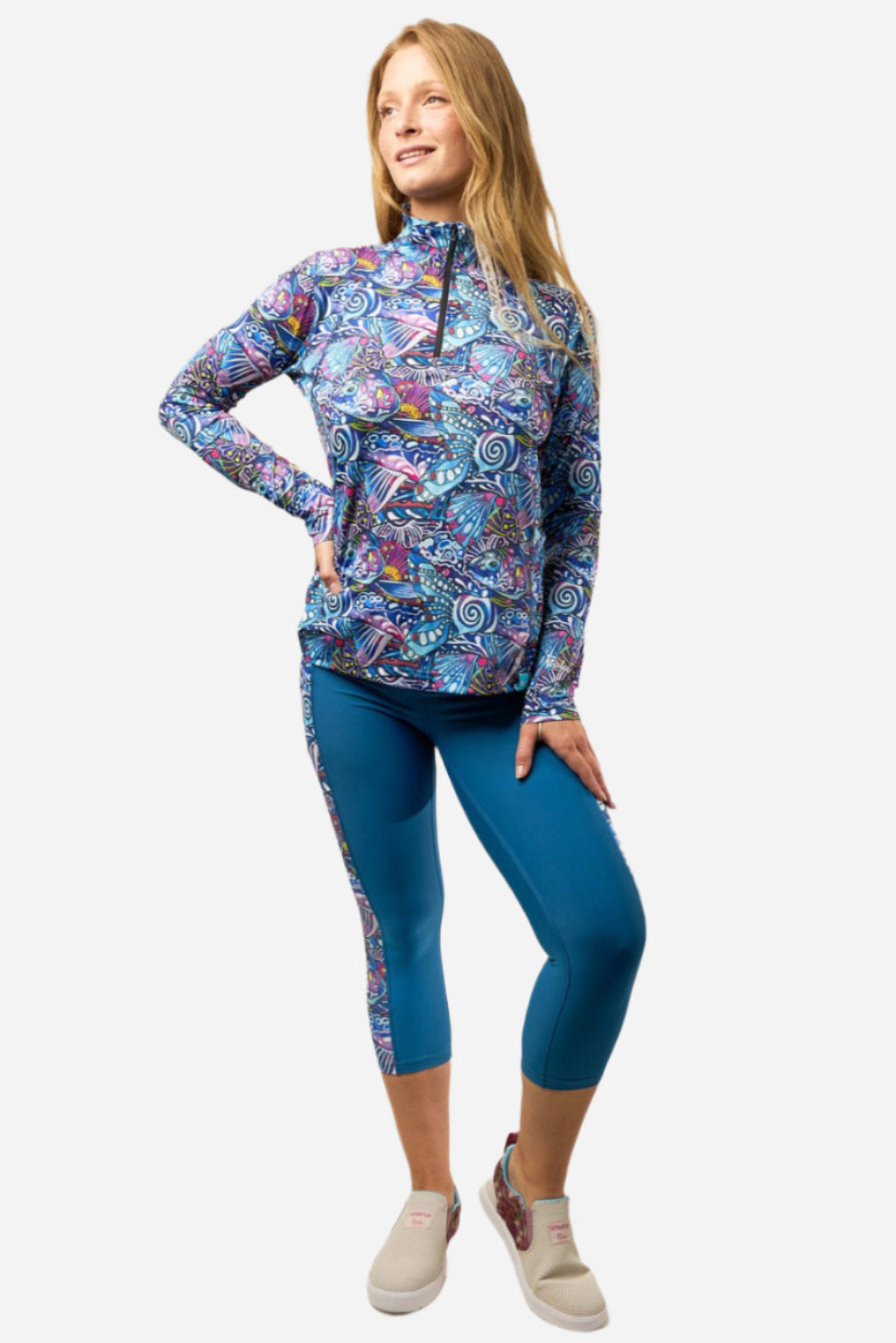 Enchanted Grayling 1/4 Zip Sunshirt - FisheWear