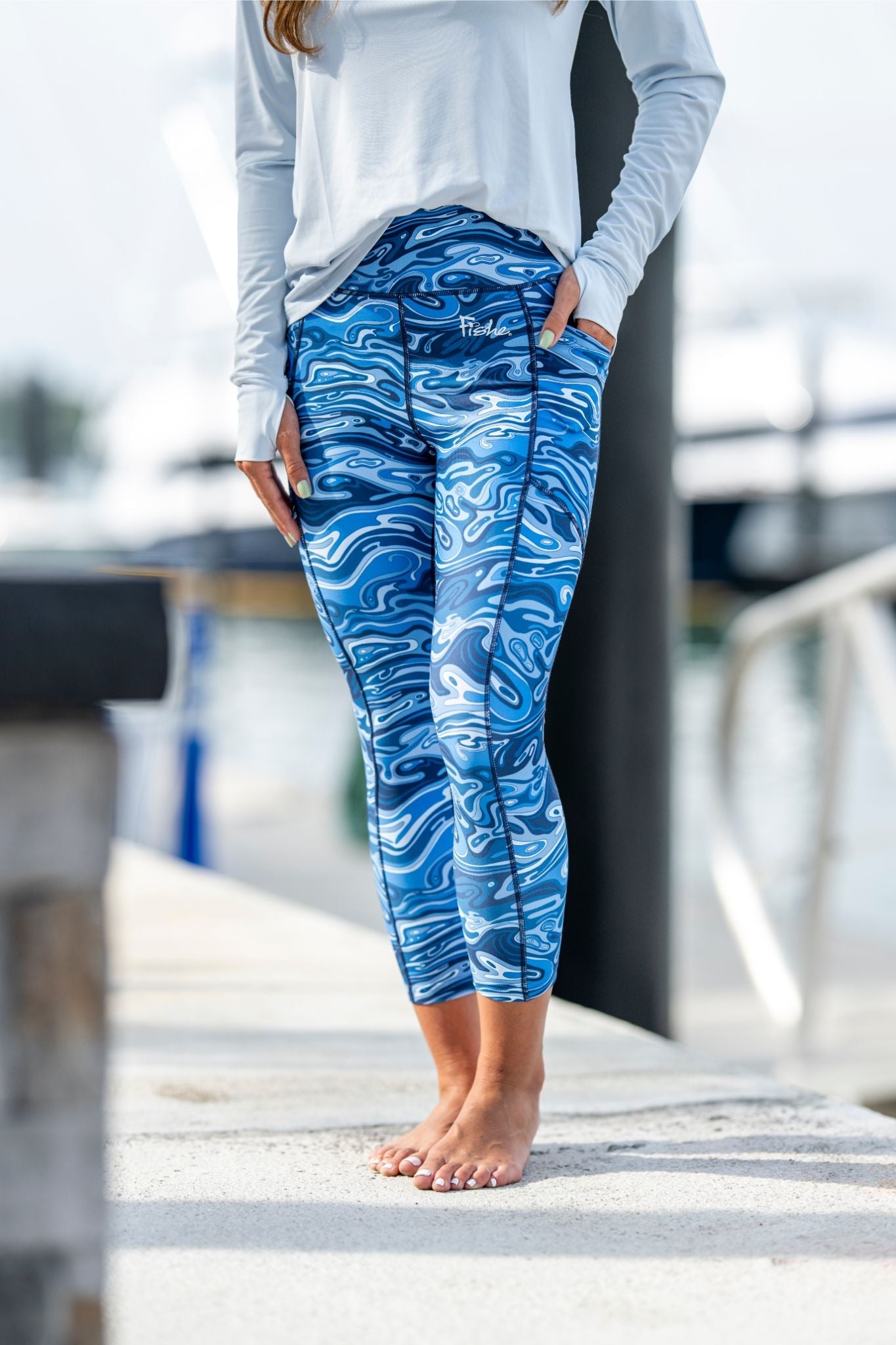 FisheWaters Pocket Capri Leggings - FisheWear