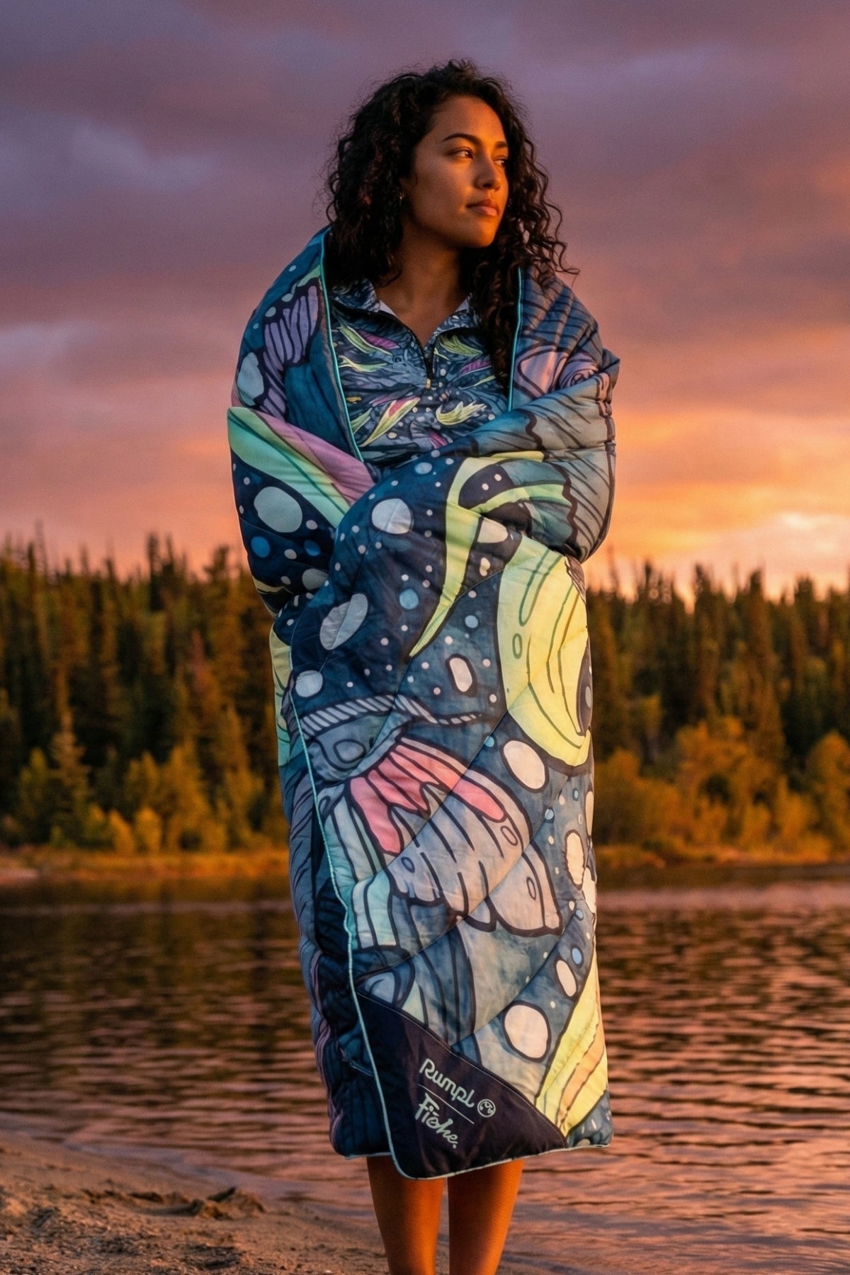 Limited Edition HaliBorealis Fishe x Rumpl Puffy Blanket - FisheWear