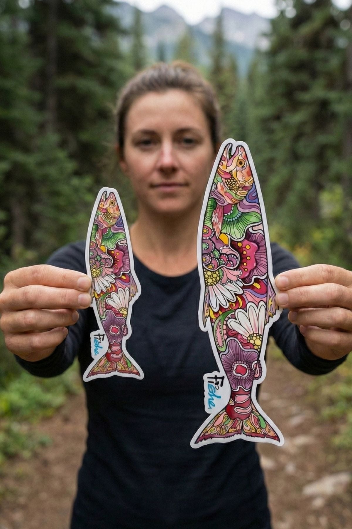 REDtro Salmon Sticker - FisheWear