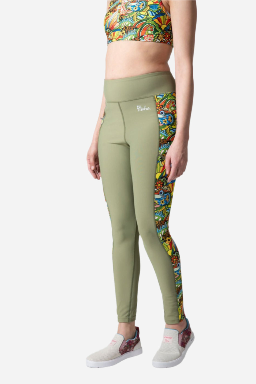 Sitka Green Boho Bass Pocket Leggings - FisheWear