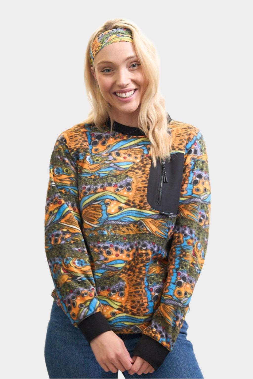 Unbound Brown Fleece Crew Neck - FisheWear