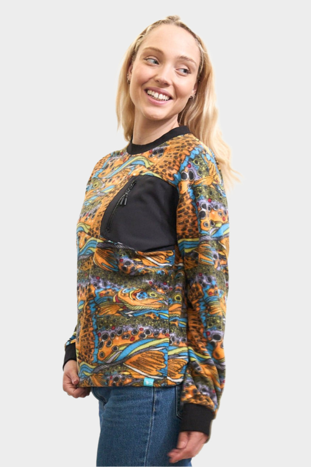 Unbound Brown Fleece Crew Neck - FisheWear