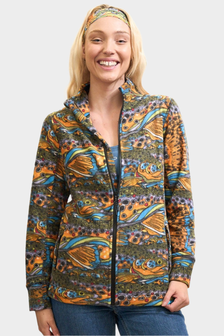 Unbound Brown Fleece Jacket - FisheWear