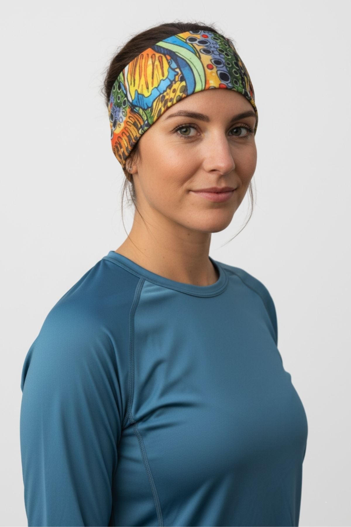 Unbound Brown Jersey Headband - FisheWear