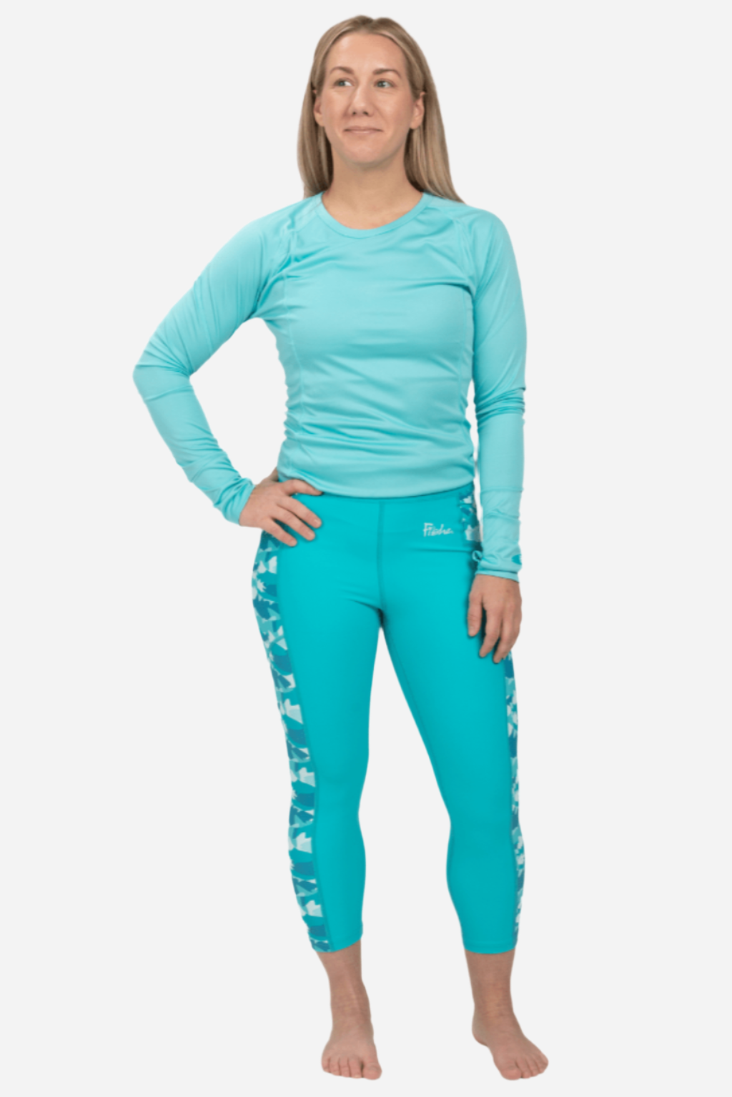 Water Camo Pocket Capri Leggings - FisheWear