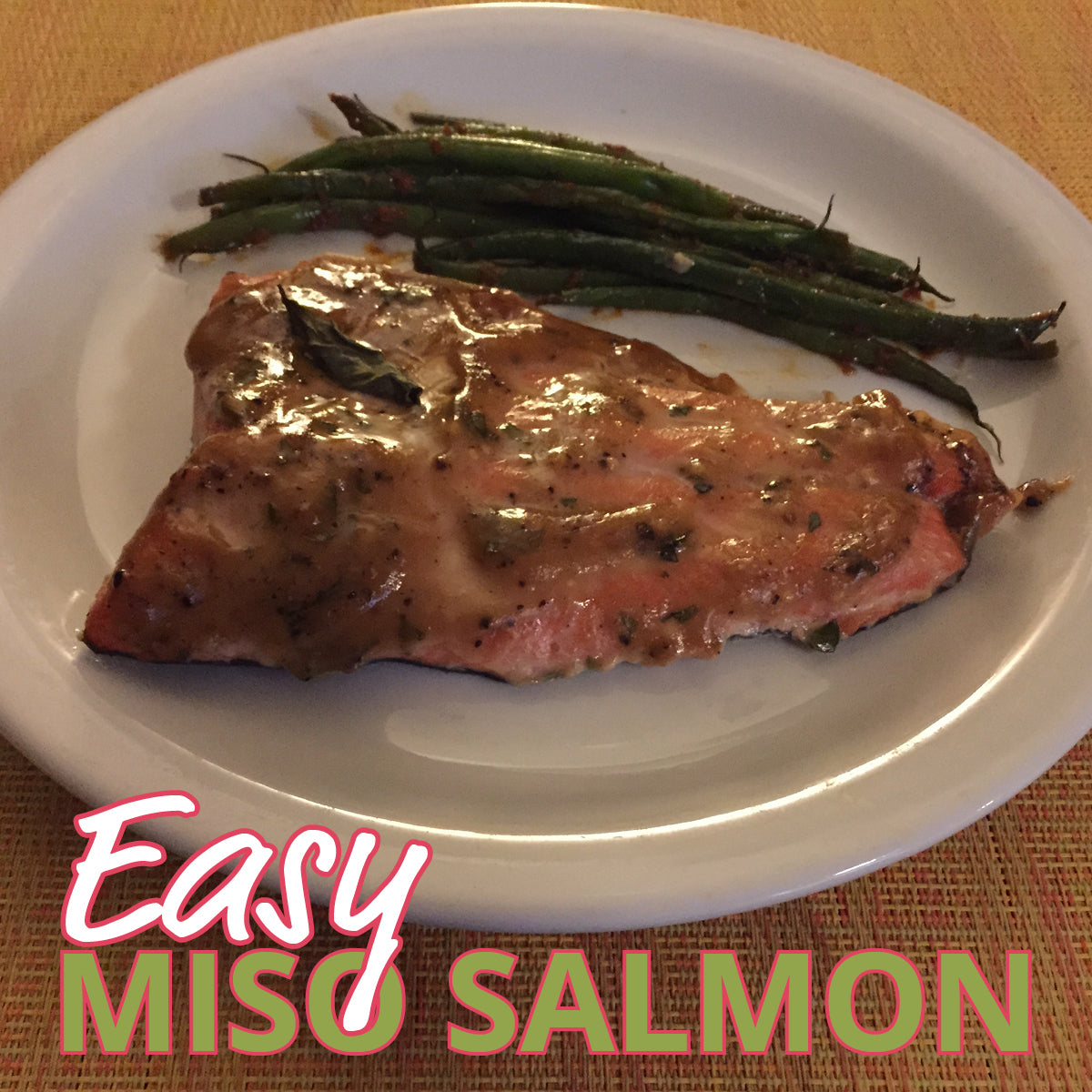 Baked miso salmon with Thai basil