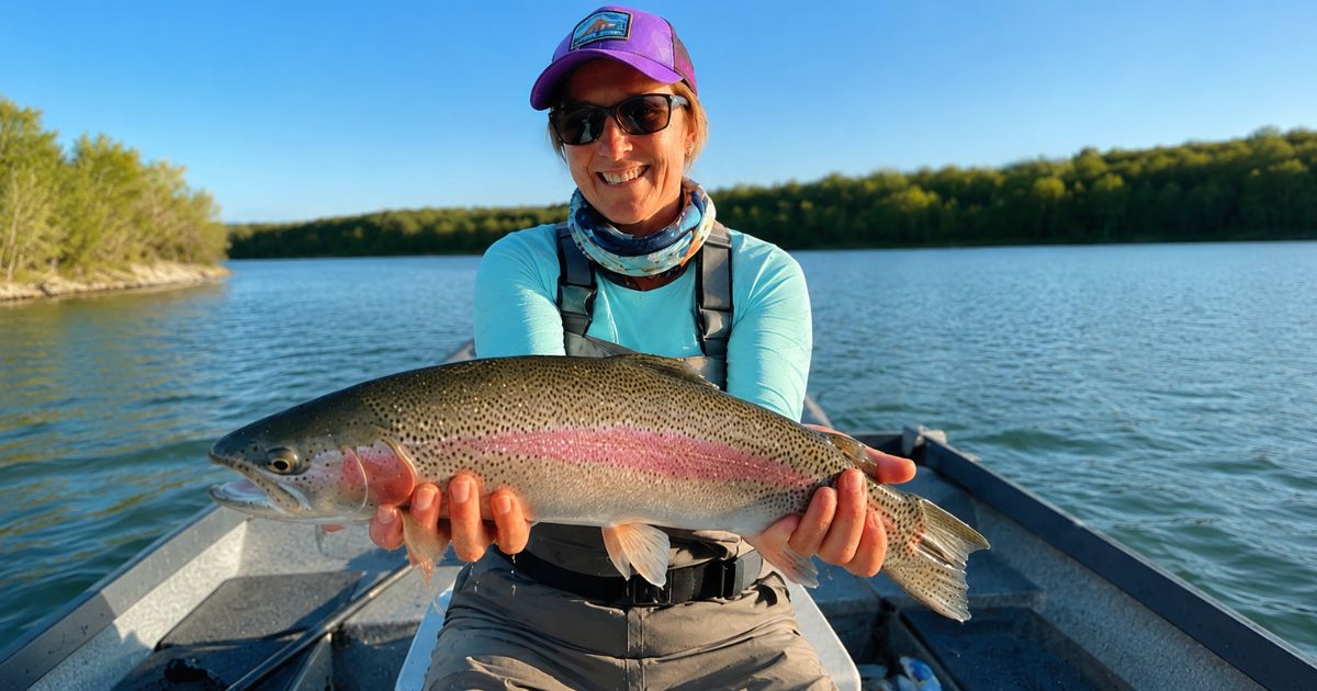 Fishe founder Linda Leary outdoors during an Alaska fly-fishing adventure