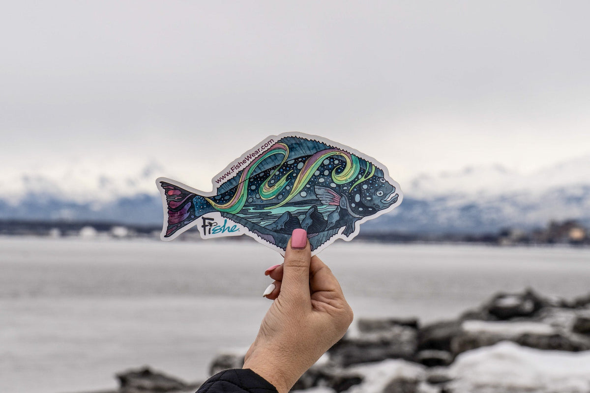HaliBorealis halibut and northern-lights pattern by Fishe