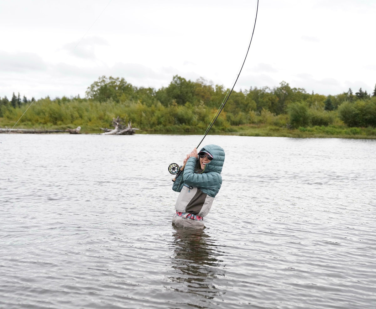Fishe ambassador Lisa Le fly fishing in Alaska