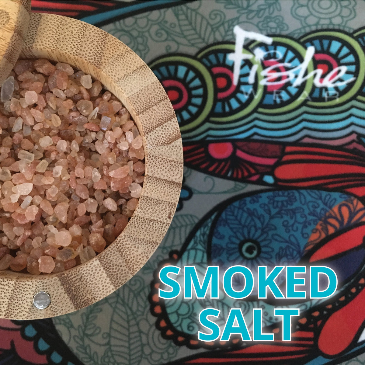 Jar of homemade alderwood smoked Himalayan pink salt
