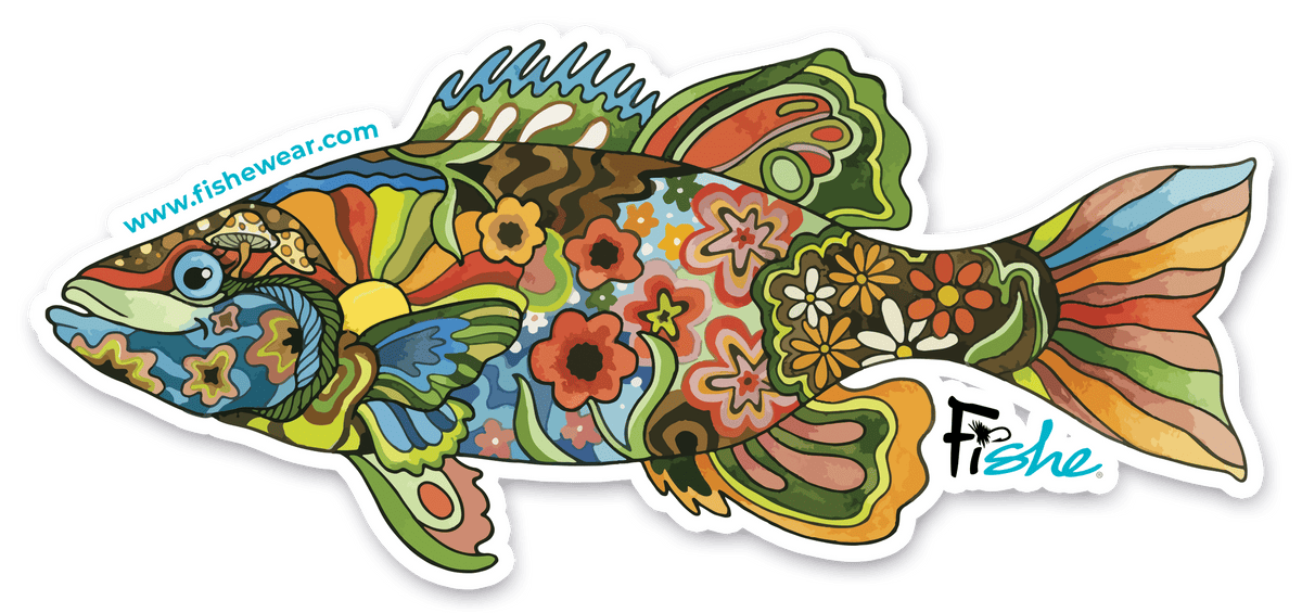 Boho Bass Sticker - FisheWear