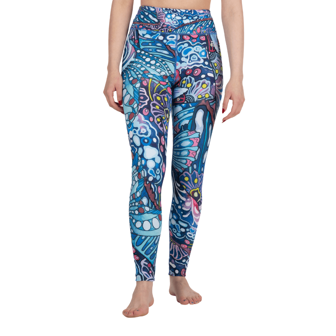 Enchanted Grayling High - Waisted Leggings - FisheWear