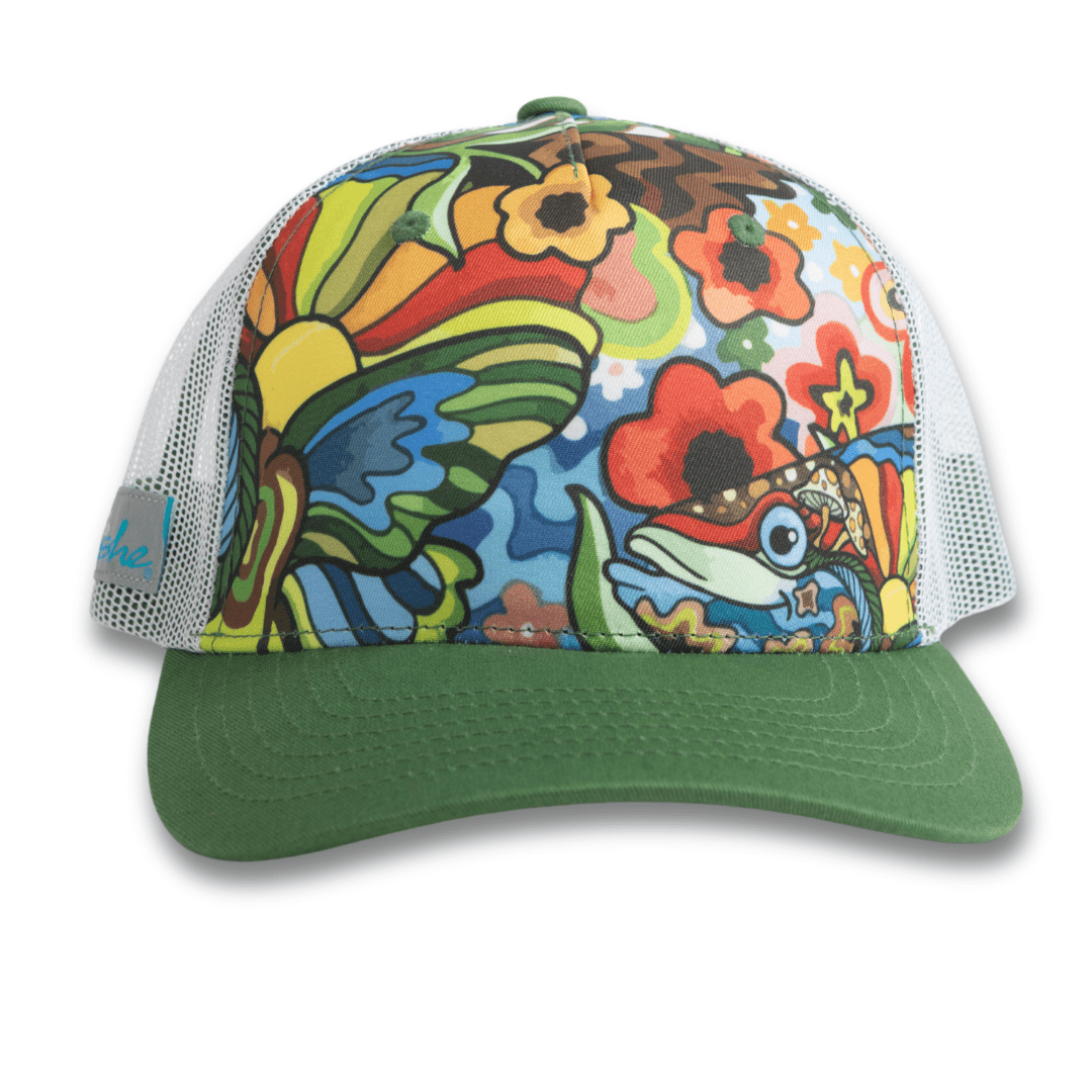 Boho Bass Abstract Trucker Hat - FisheWear