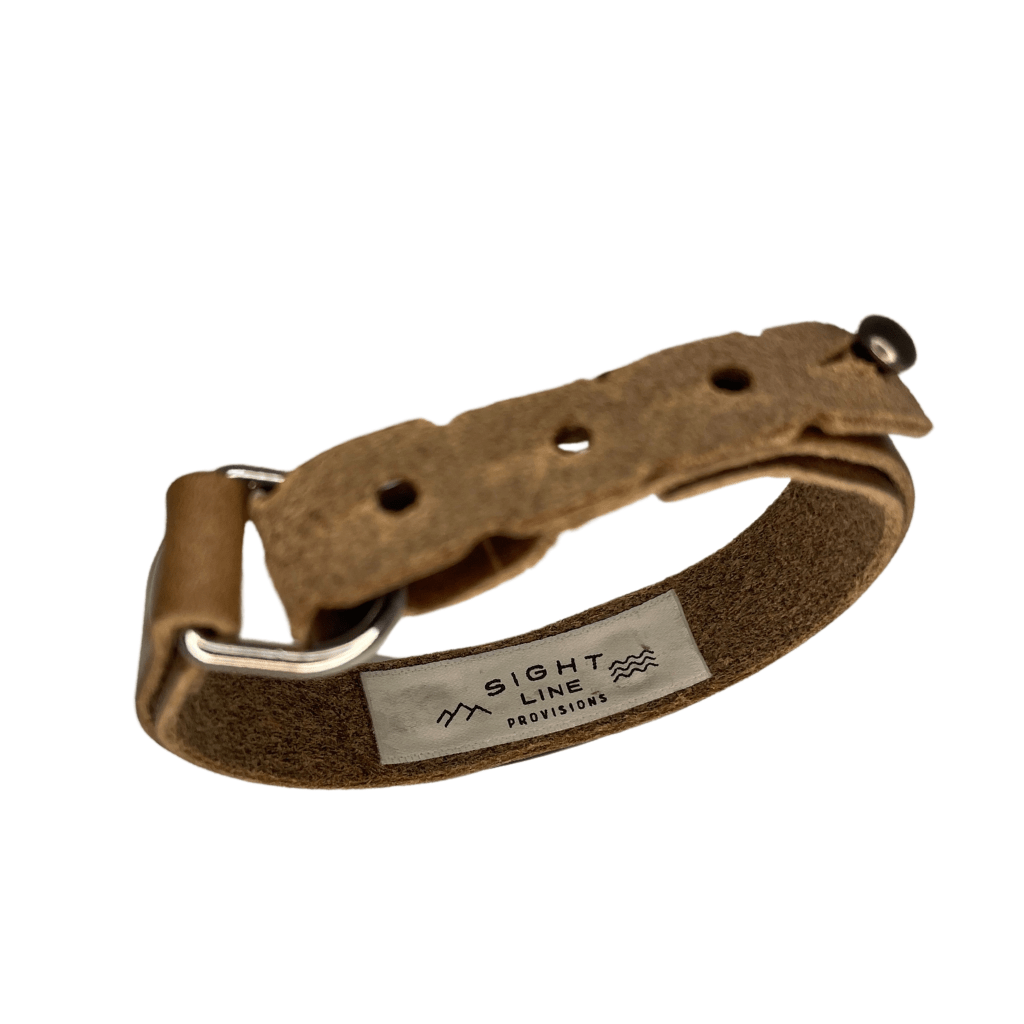 Sight Line Dry Fly Leather Bracelet - Skinny - FisheWear