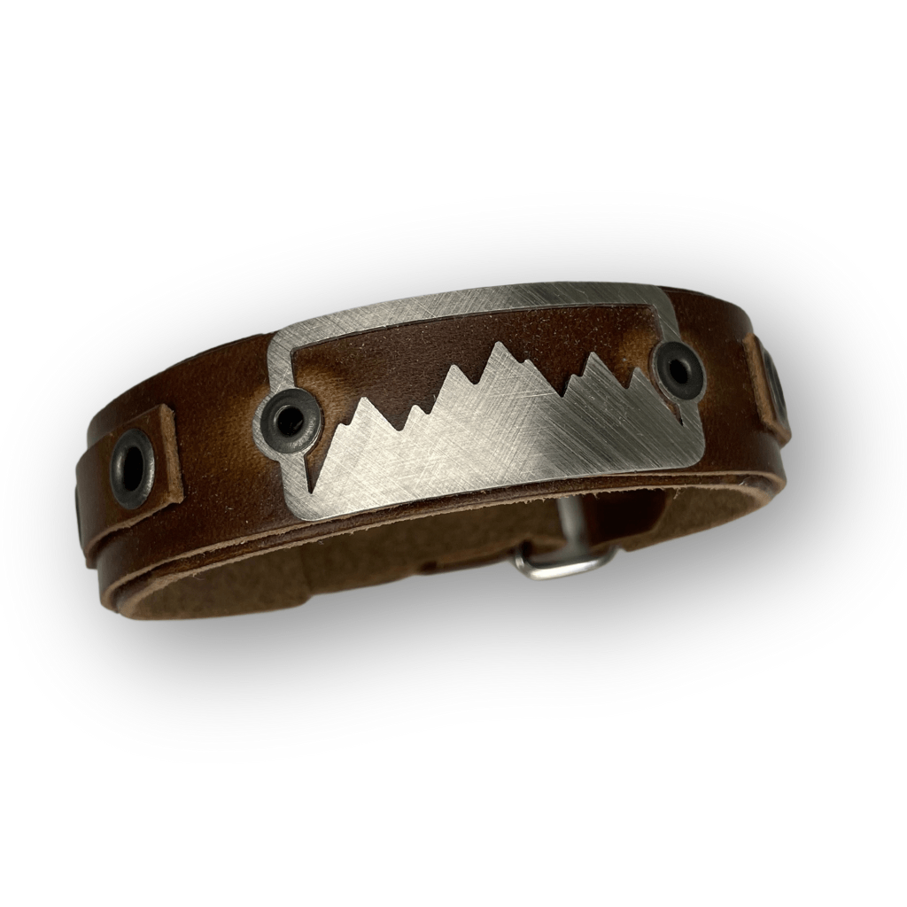 Sight Line Mountains Leather Bracelet - Standard - FisheWear