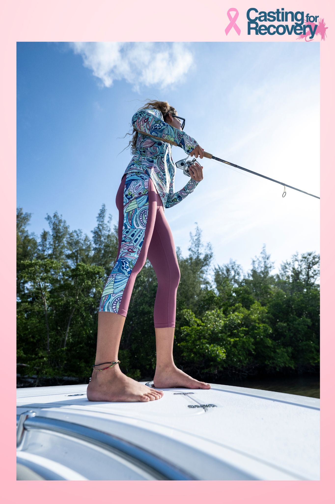 Radiant Redfish Pocket Capri Leggings