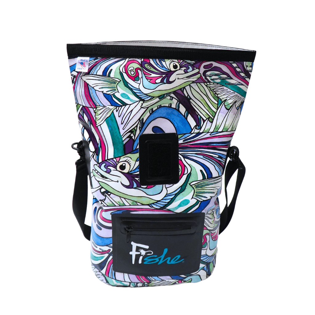 Salty Striper Roll Tote Dry Bag - FisheWear