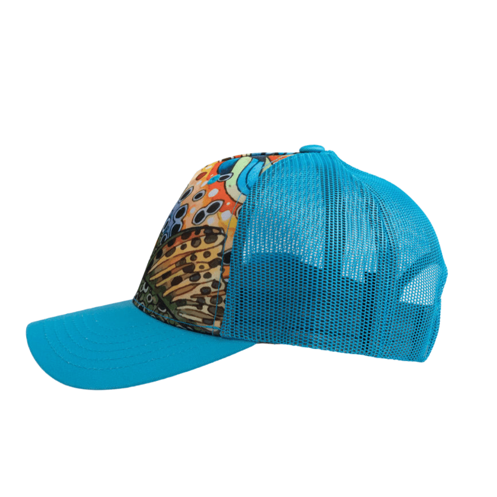 Unbound Brown Abstract Trucker Hat - FisheWear