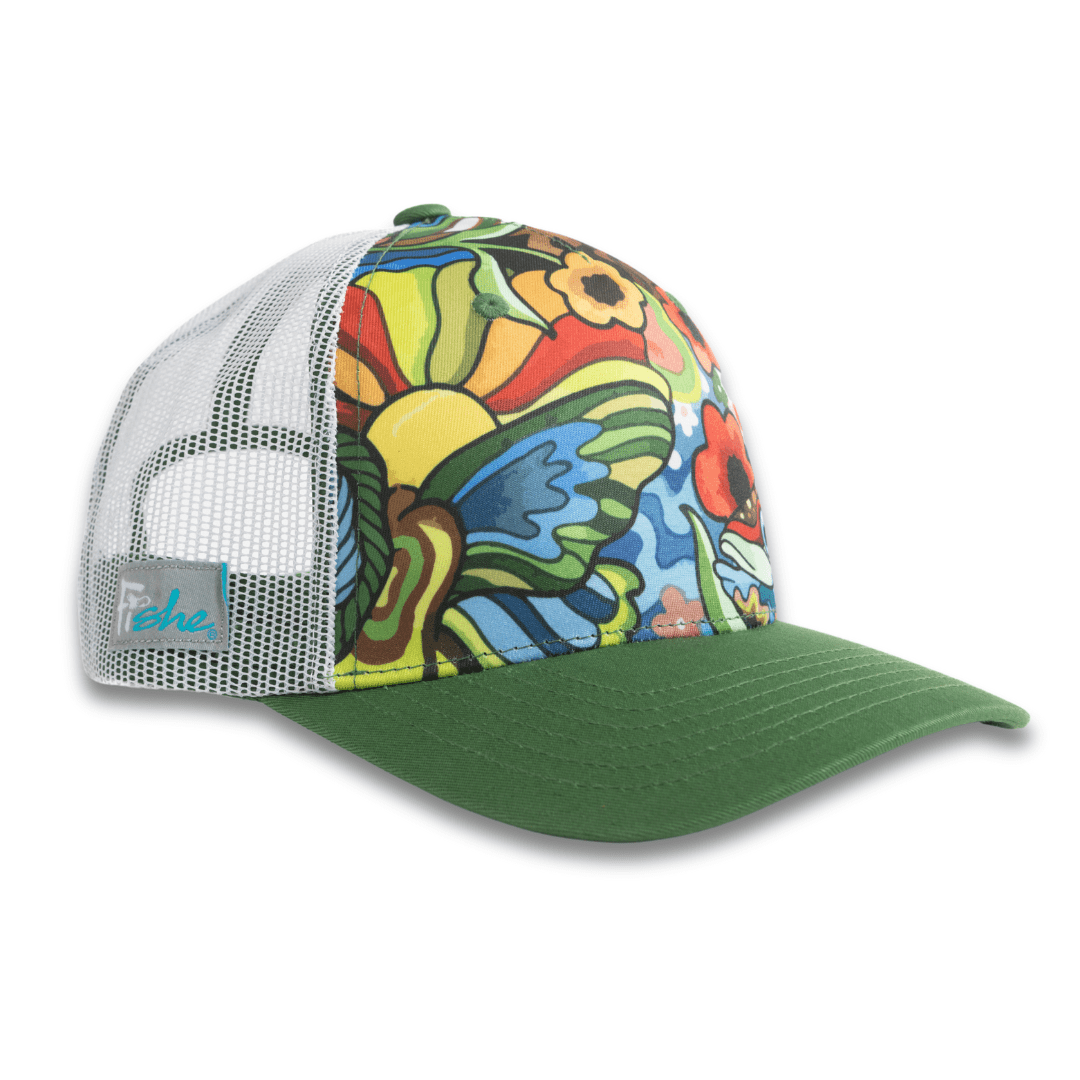 Boho Bass Abstract Trucker Hat - FisheWear