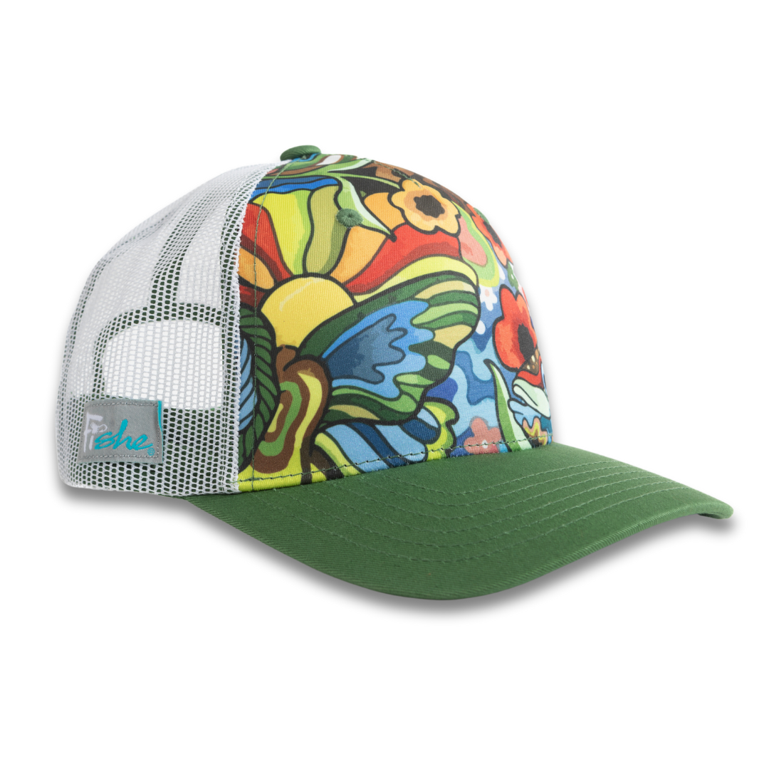 Boho Bass Abstract Trucker Hat