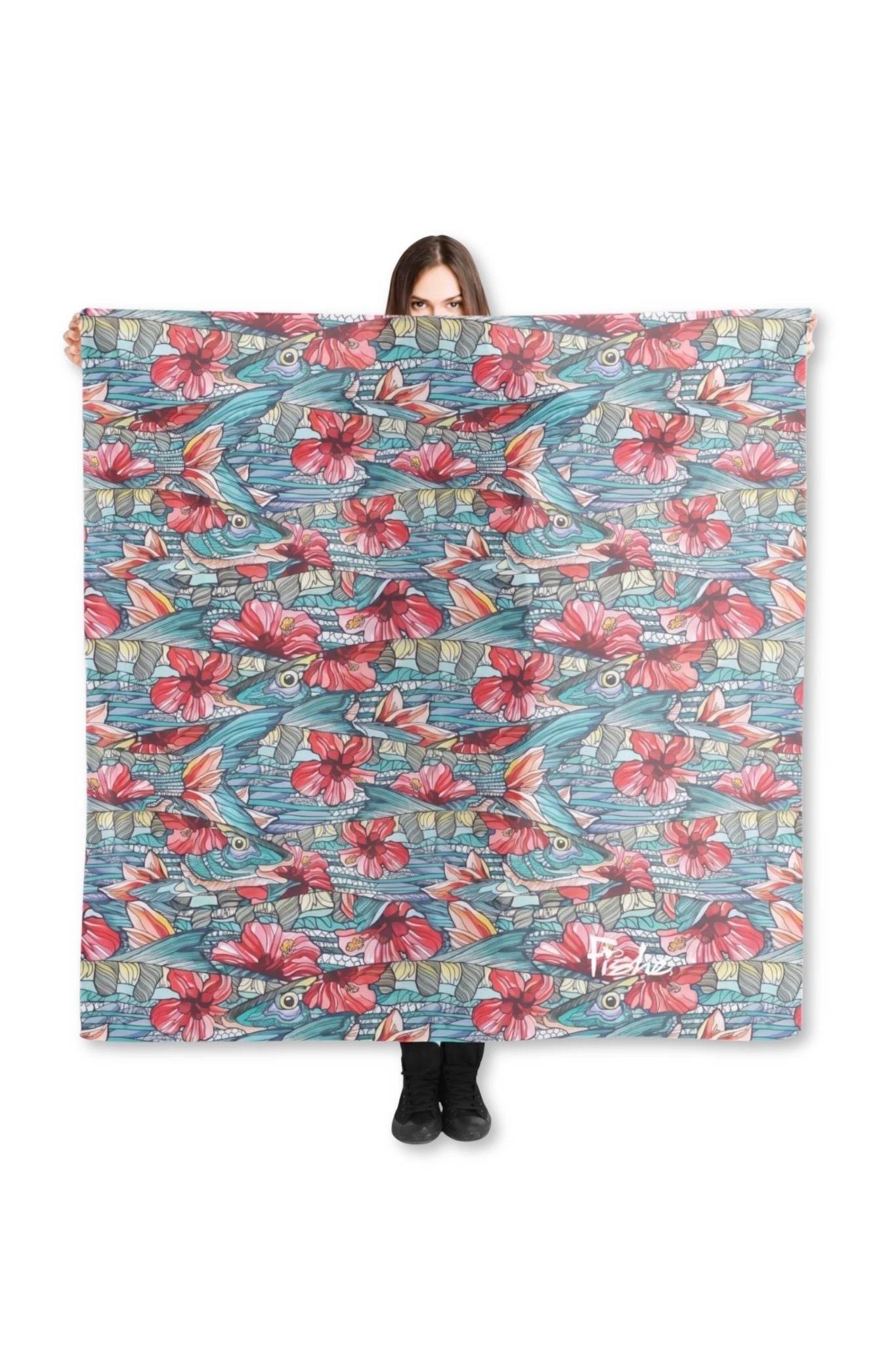 Beauty and the Bonefish 55"x55" Scarf