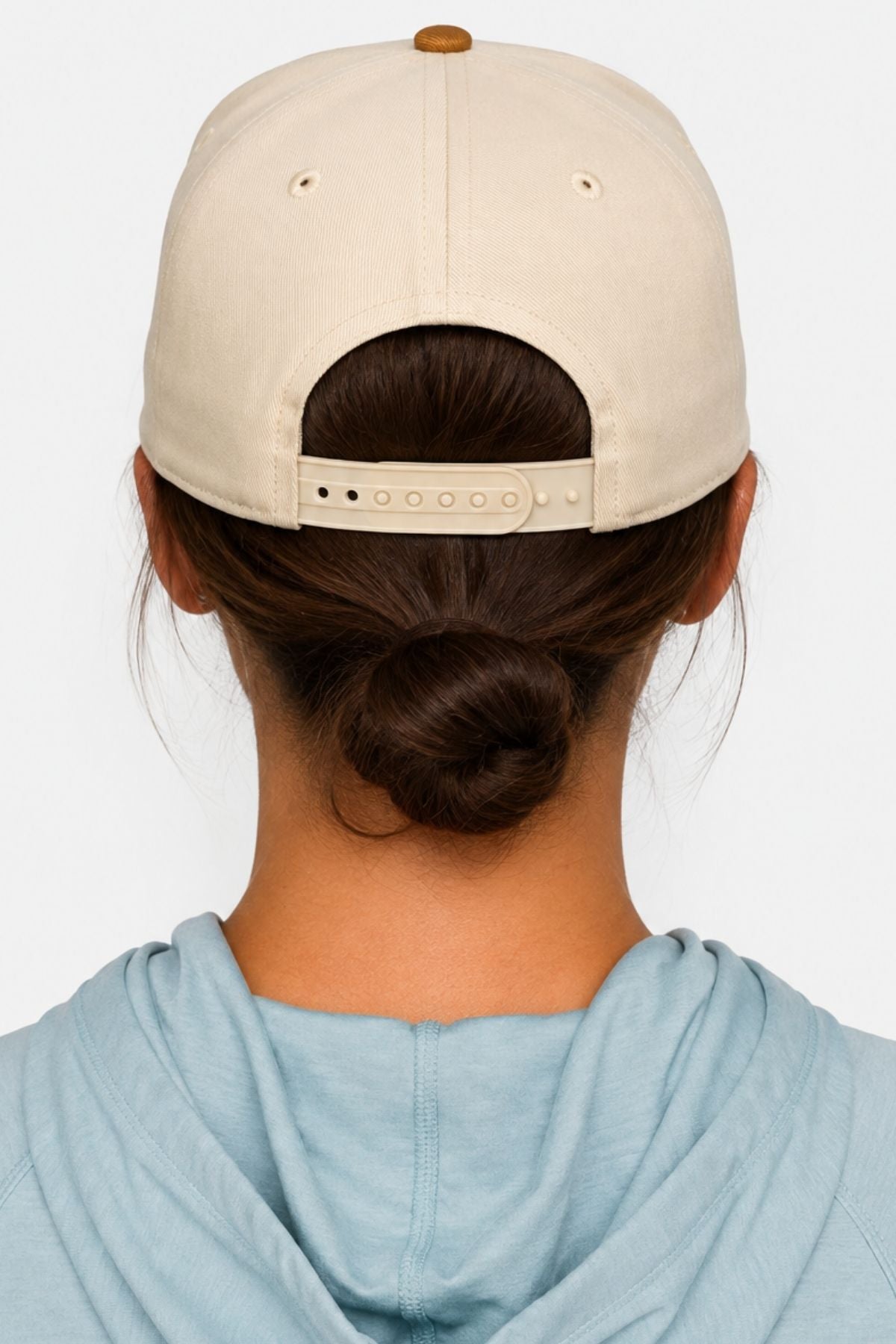 Side profile of the Dolly Vee Twill Trucker Hat