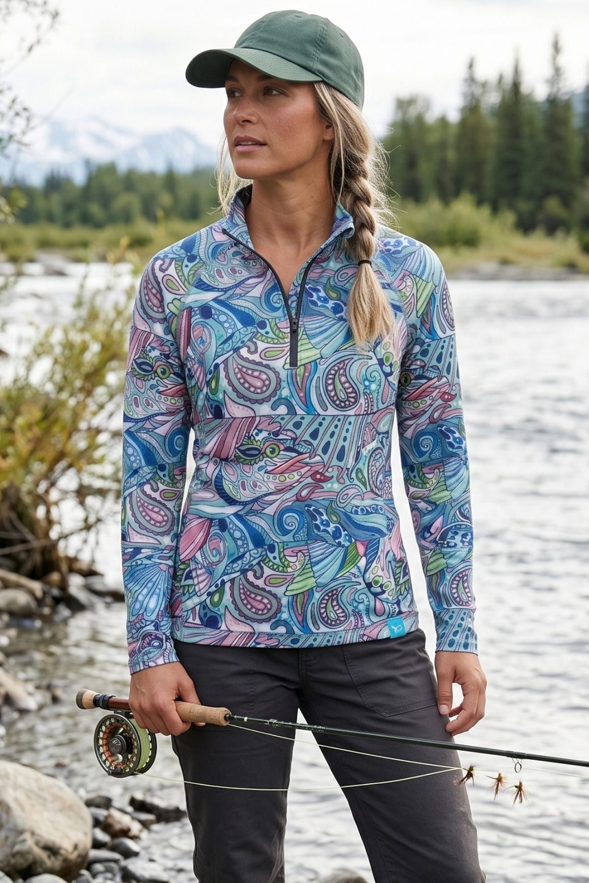 Radiant Redfish 1/4 Zip Sunshirt