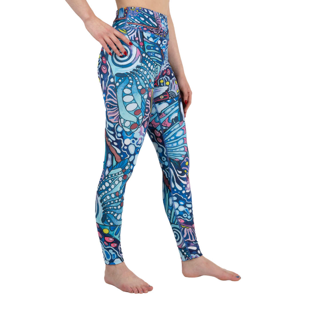 Enchanted Grayling High-Waisted Leggings | Designer Leggings | Fishe