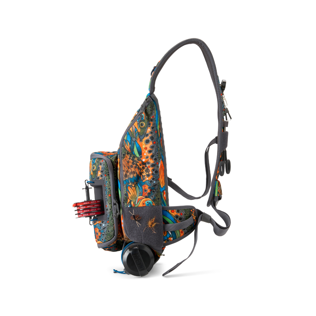 Unbound Brown Orvis + Fishe Sling | Fly Fishing Sling Pack | Fishe