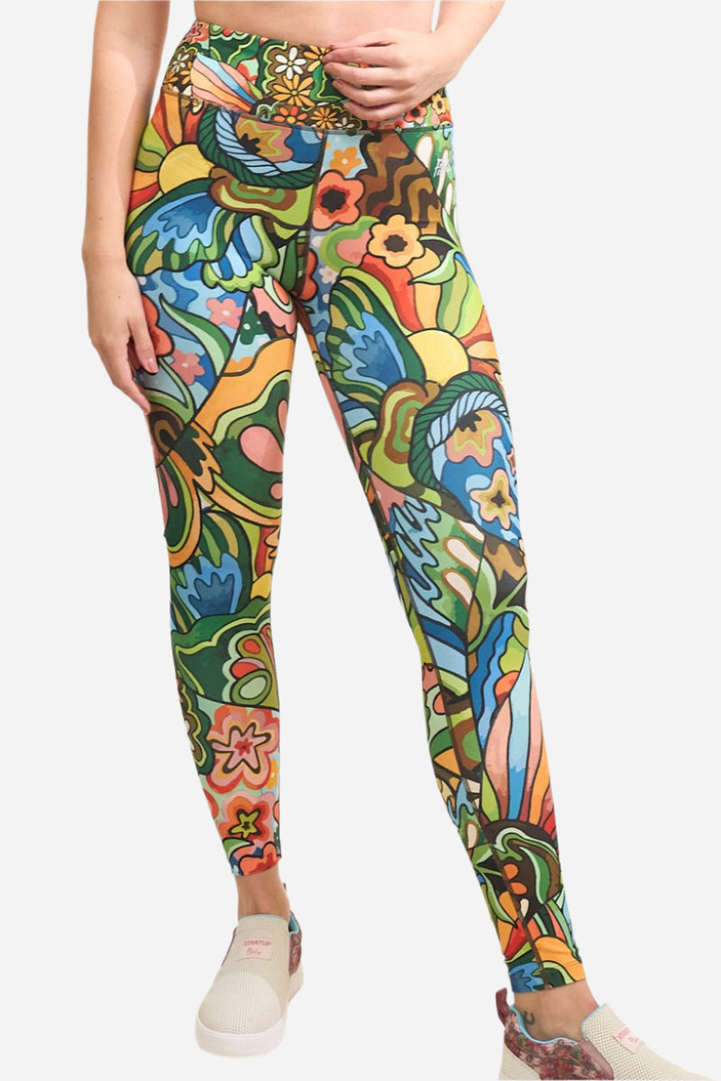 Boho Bass High - Waisted Leggings - FisheWear