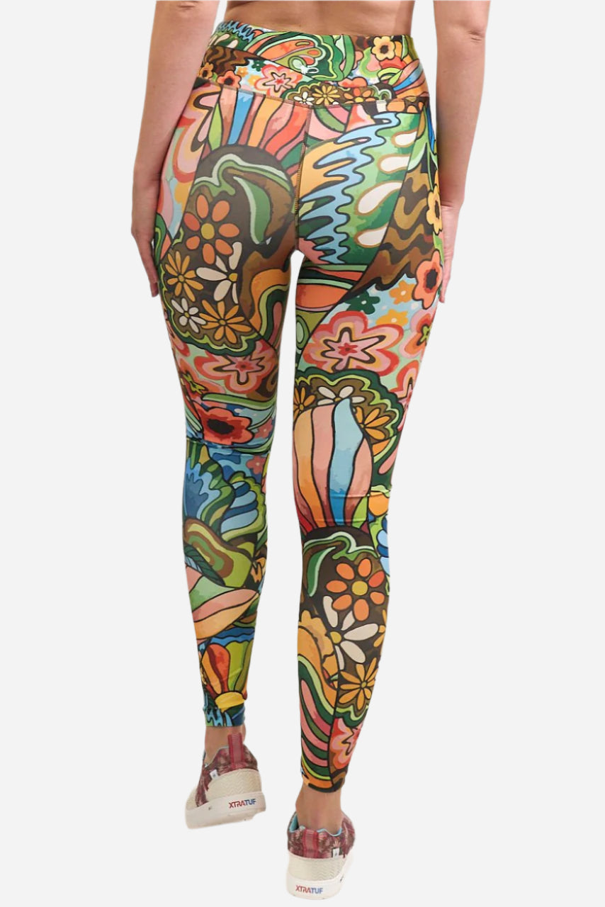 Boho Bass High - Waisted Leggings - FisheWear