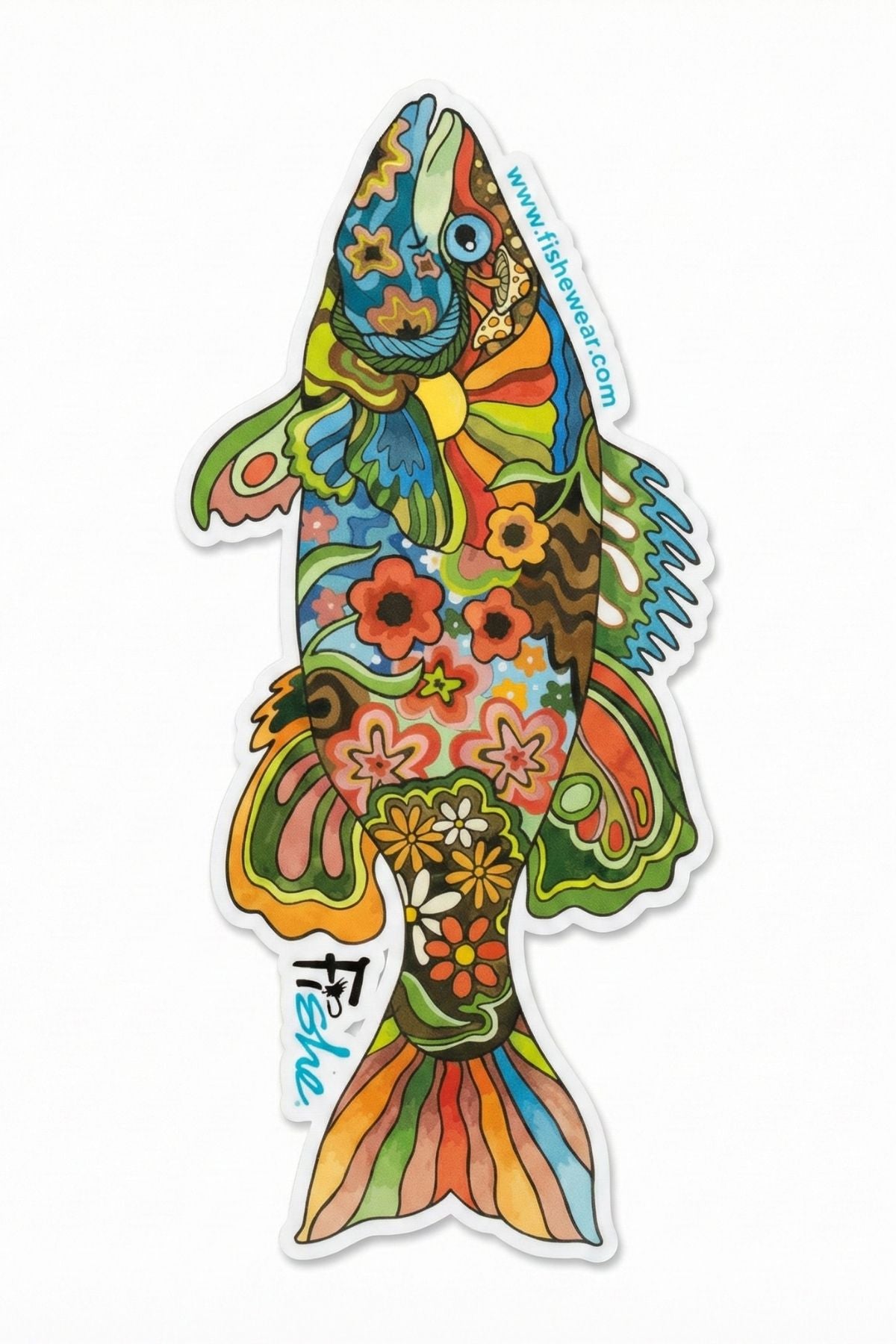 Boho Bass Sticker - FisheWear