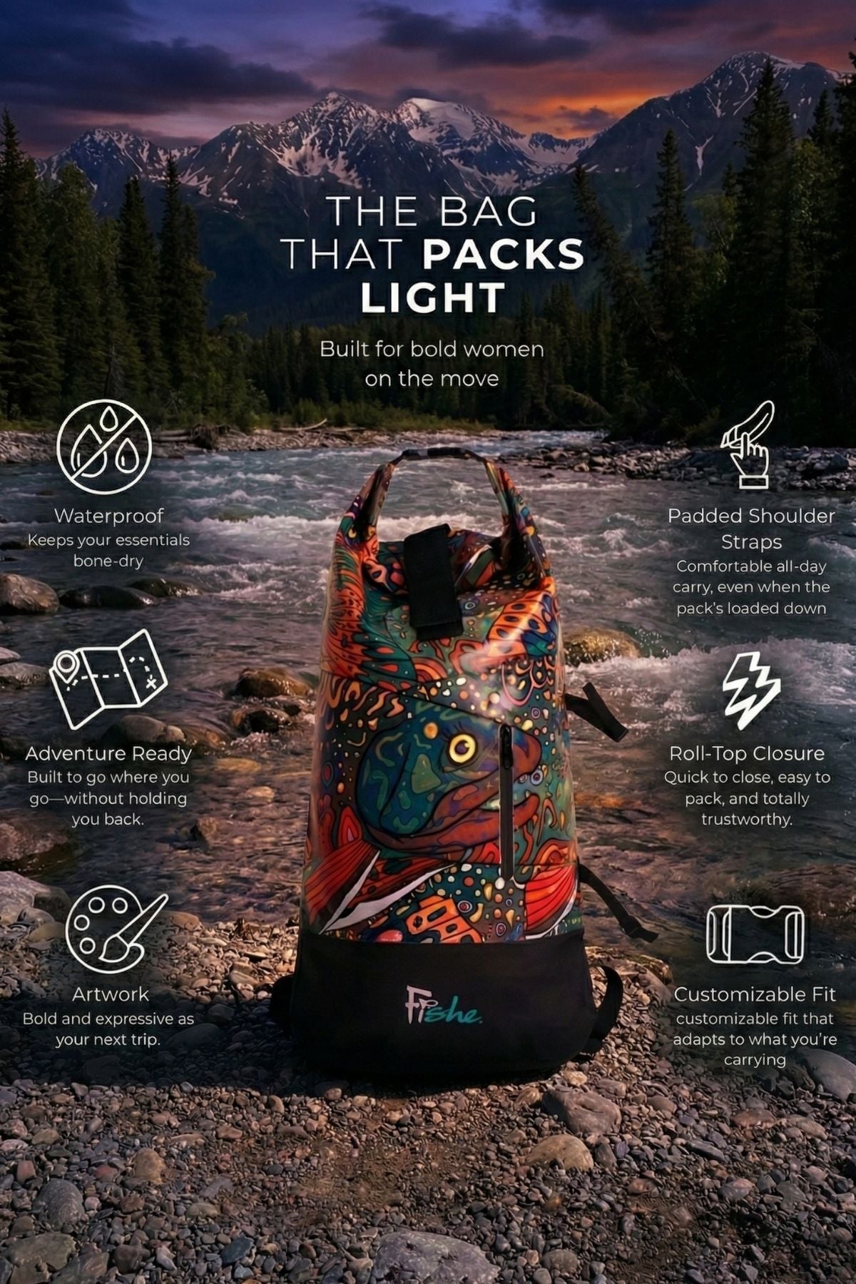 Brookie Backpack Dry Bag - FisheWear