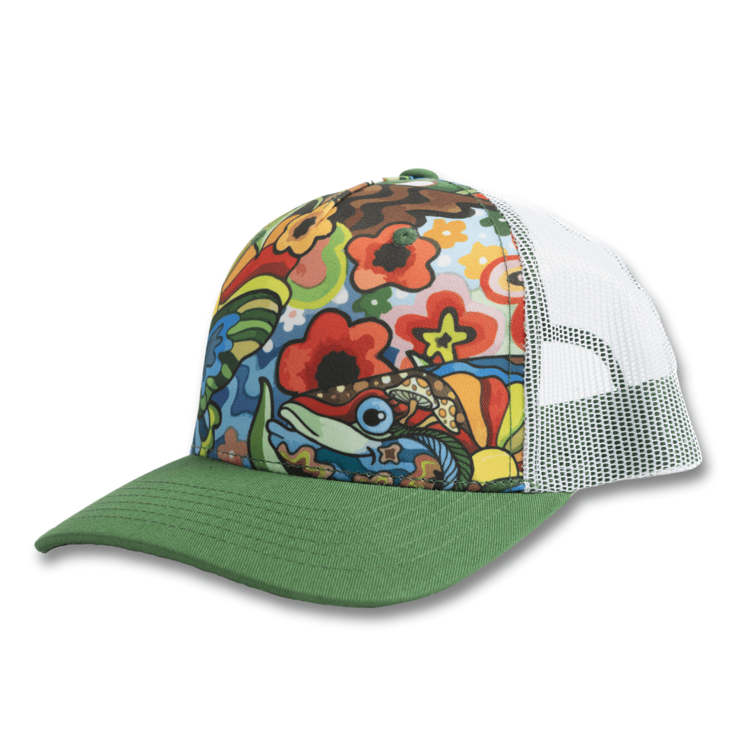 Boho Bass Abstract Trucker Hat - FisheWear