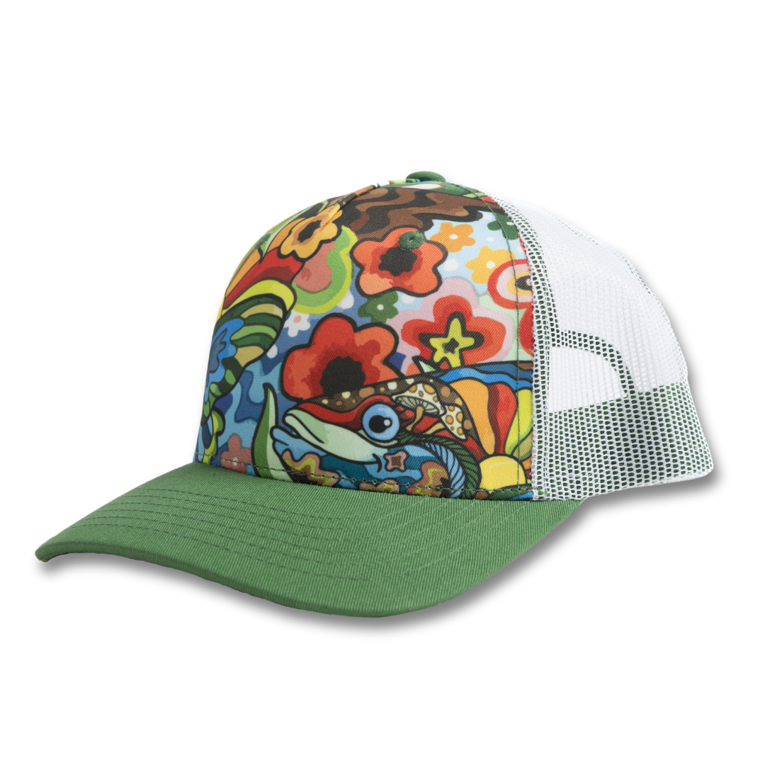 Boho Bass Abstract Trucker Hat