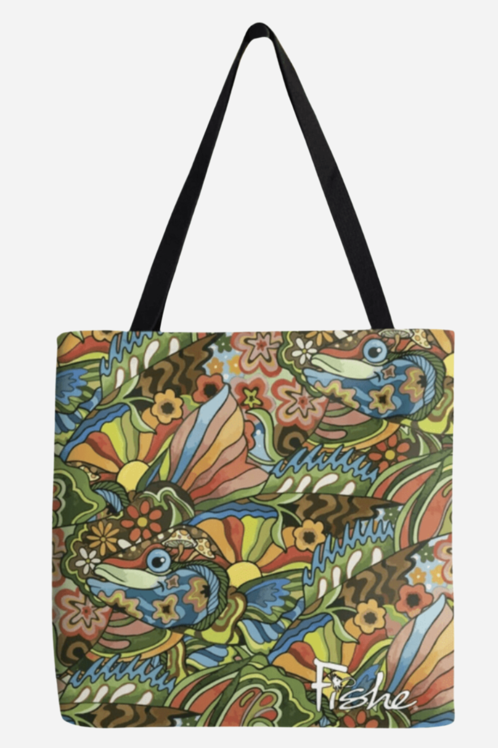 Boho Bass Canvas Tote - FisheWear