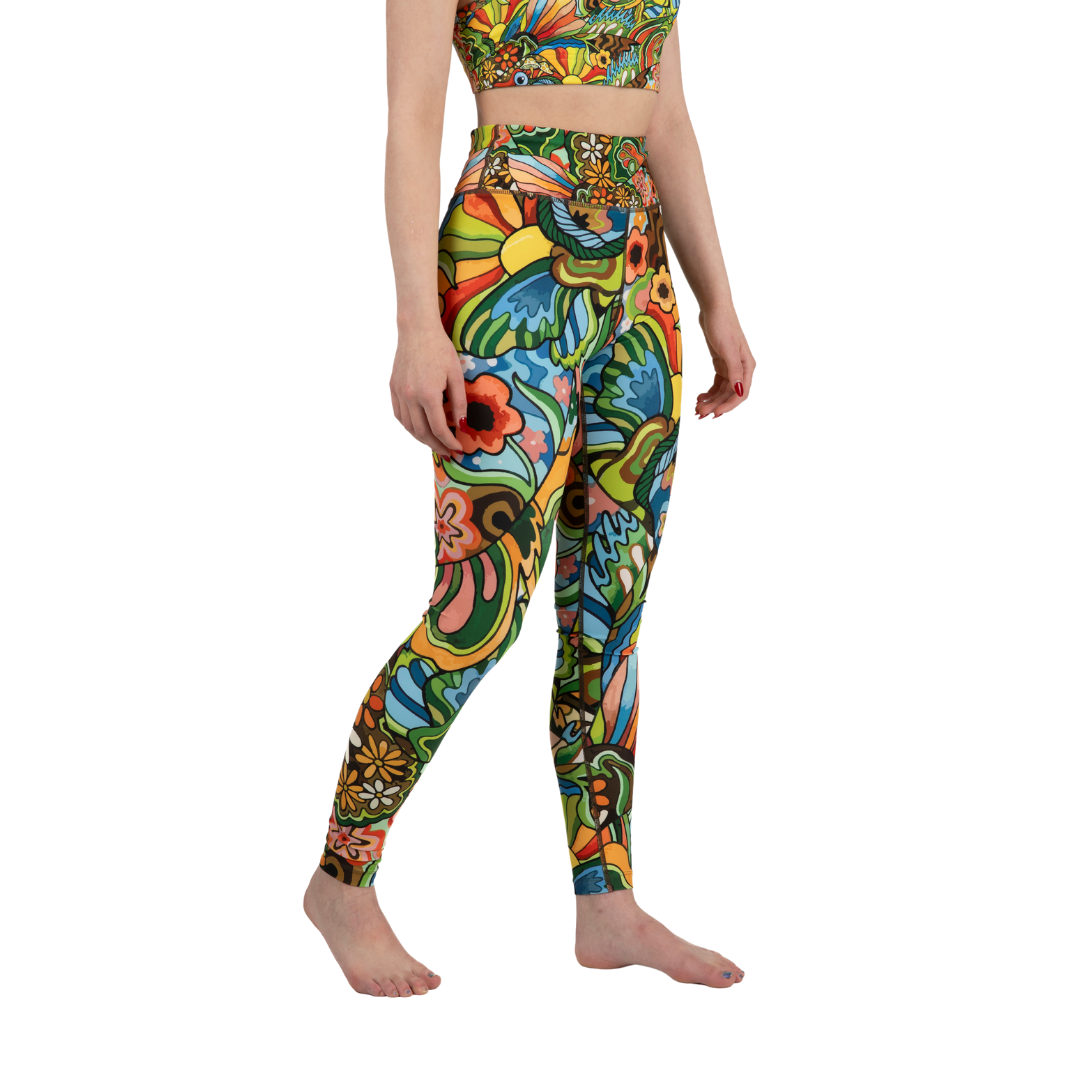 Boho Bass High Waisted Leggings 50 UPF Apparel