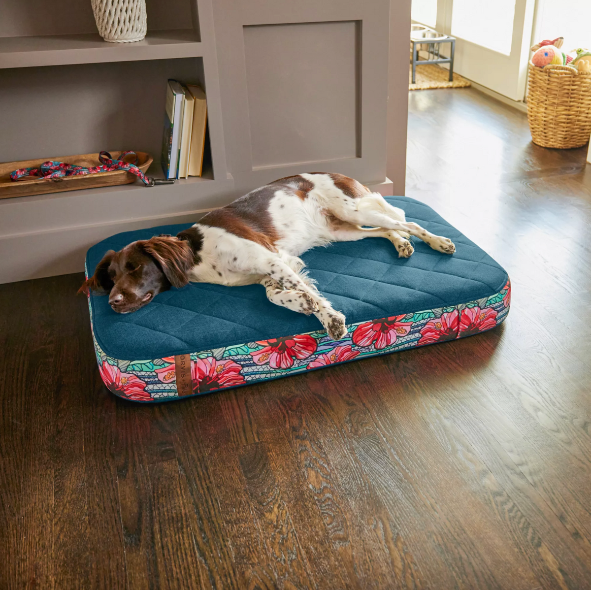 Orvis x Fishe Beauty and the Bonefish Dog Bed