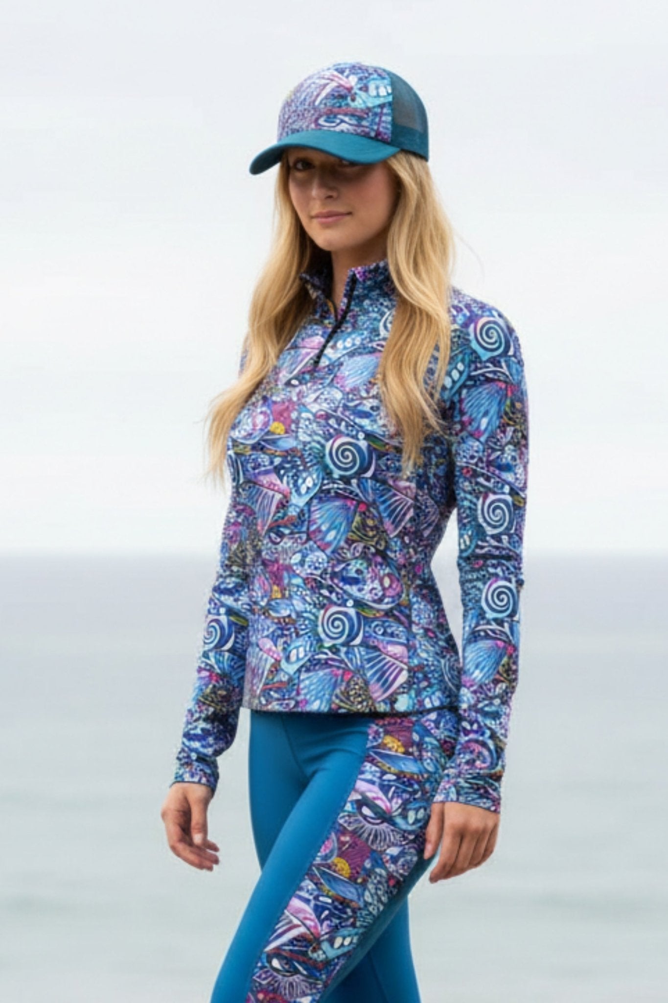 Enchanted Grayling Abstract Trucker Hat - FisheWear