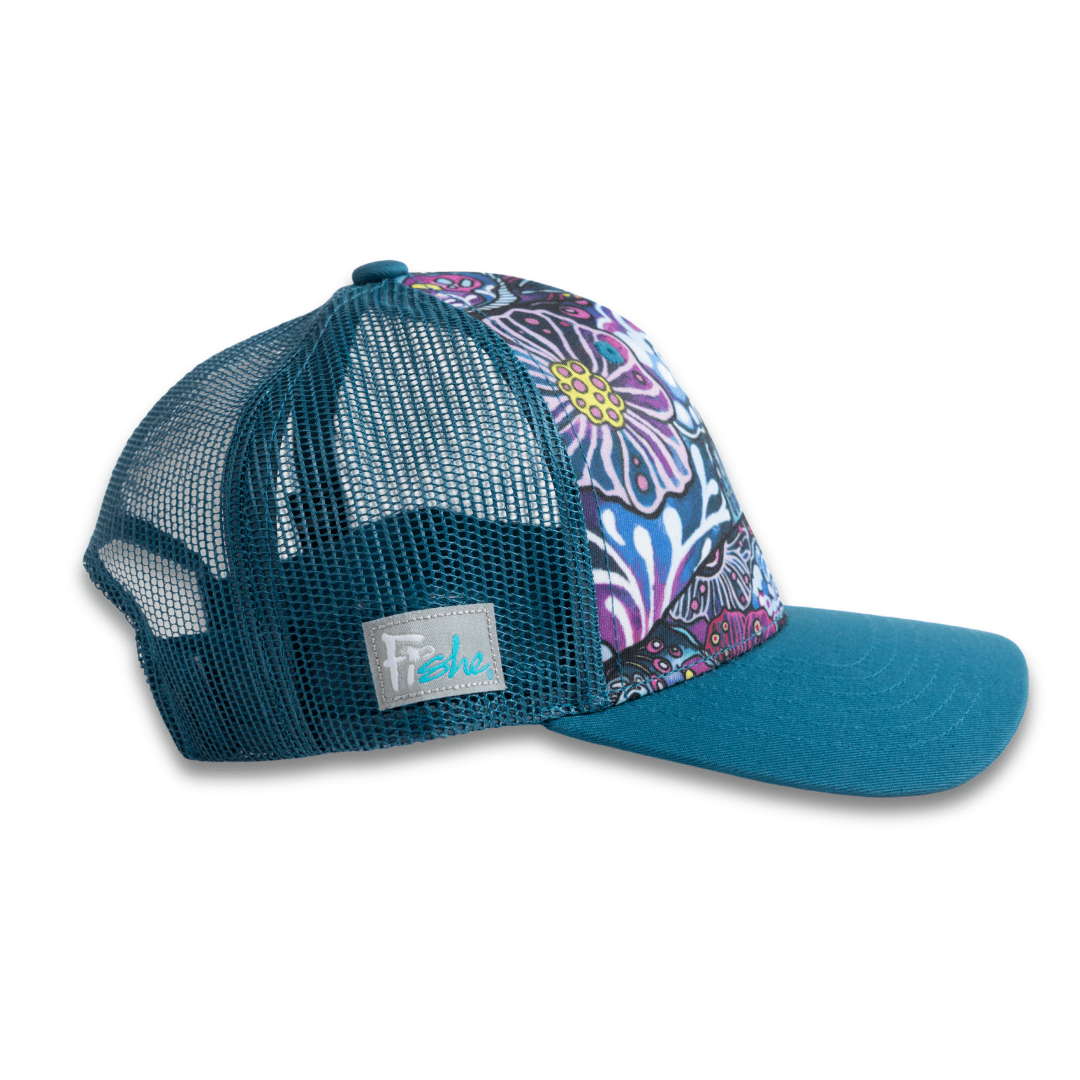 Enchanted Grayling Abstract Trucker Hat - FisheWear