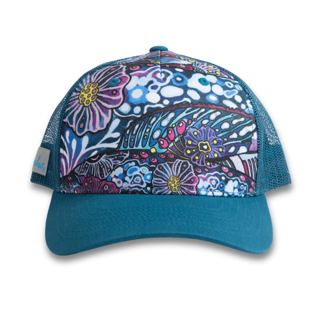 Enchanted Grayling Abstract Trucker Hat - FisheWear